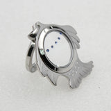316L Stainless Steel Fish Shape Floating Glass Locket