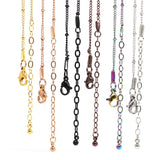 Stainless Steel Floating Locket Necklace Chain 18 inches with 2 inches Extender