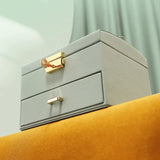 Casegrace 2-in-1 Large Jewelry Box Drawer Leather Storage  Organizer