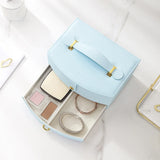 Casegrace Arc-shaped Jewelry Box Girl Leather Portable Storage