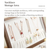 Large Wooden Jewelry Box Display Organizer Necklace Ring Earring Watch Storage