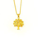 18K Yellow Shope Pendant Necklace Women Jewelry Design Christmas