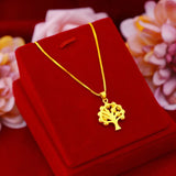 18K Yellow Shope Pendant Necklace Women Jewelry Design Christmas