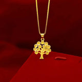18K Yellow Shope Pendant Necklace Women Jewelry Design Christmas