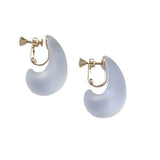 Cashew Nut Resin Earrings Copper Clip On