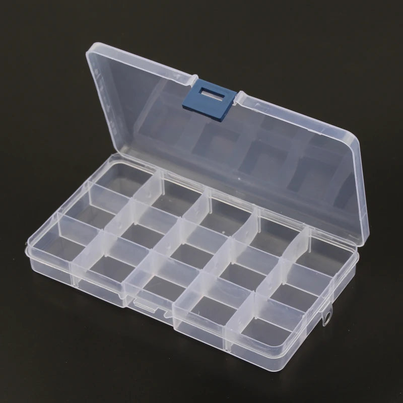 Adjustable Jewelry Packaging Box - 15 Slot Craft Organizer Casket for Decoration