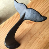 Cast Iron Whale Tail Wall Hook with Mounting Screws