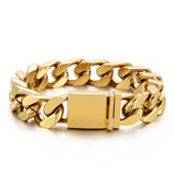Colorful Cuban Chain Bracelet Stainless Steel 7.6''