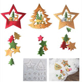Epoxy Xmas Ornament Elk Hanging Pendant Mold Merry Christmas Resin Mould