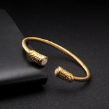 Stainless Steel Vintage Cuff Chain Link Bracelet Men Women Jewelry