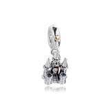 Castle Dangle Charm 925 Sterling Silver Holiday Jewelry
