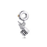 Castle Dangle Charm 925 Sterling Silver Holiday Jewelry