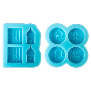 Castle Flag Frog Stud Earrings Mould Silicone Pendant Mold