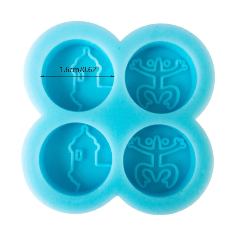 Castle Flag Frog Stud Earrings Mould Silicone Pendant Mold