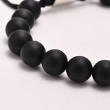 Men's Beaded Chain Bracelet with Compass Charm