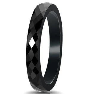 Casual Light Ceramic Rings for Women Cut Surface Ceramic Jewelry Ring