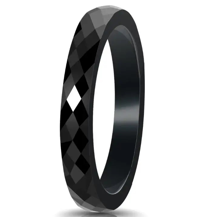Casual Light Ceramic Rings for Women Cut Surface Ceramic Jewelry Ring