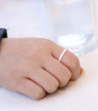 Casual Light Ceramic Rings for Women Cut Surface Ceramic Jewelry Ring