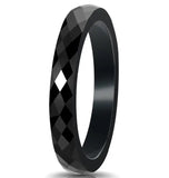 Casual Light Ceramic Rings for Women Cut Surface Ceramic Jewelry Ring
