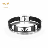 Casual Men's Anchor Leather Bracelet Pirate Bangle Punk Jewelry