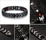Casual Stainless Steel Magnetic Health Chain Men Charm Bracelet Bangle