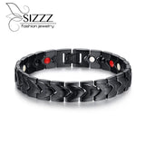 Casual Stainless Steel Magnetic Health Chain Men Charm Bracelet Bangle