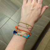 Summer Marble Bead Tassel Stone 5 ROW BRACELET