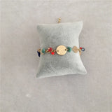 Summer Marble Bead Tassel Stone 5 ROW BRACELET