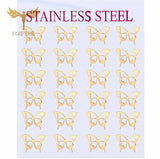 Butterfly Earrings 12 Pairs Pack Stainless Steel Stud Set