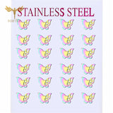 Butterfly Earrings 12 Pairs Pack Stainless Steel Stud Set