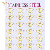 Butterfly Earrings 12 Pairs Pack Stainless Steel Stud Set