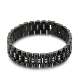 316L Stainless Steel Inlaid Stone Men's Bracelet