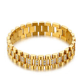 316L Stainless Steel Inlaid Stone Men's Bracelet