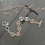 Casual Link Chain Bracelet T-Bar Buckle Metal Unisex Jewelry