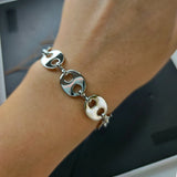 Casual Link Chain Bracelet T-Bar Buckle Metal Unisex Jewelry