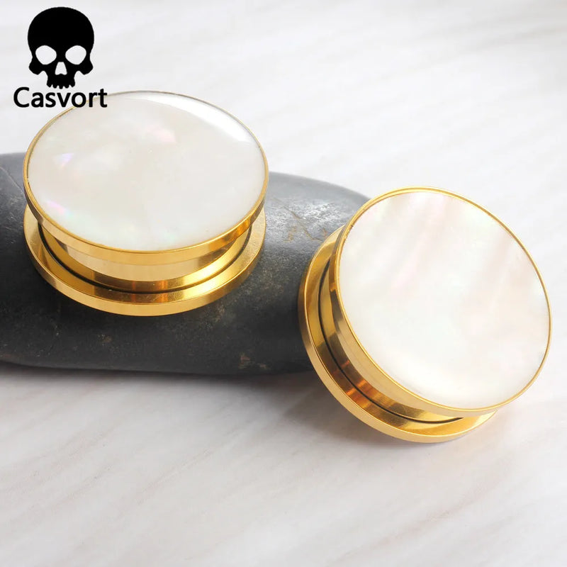 2 PCS Ear Plugs Tunnels Conch Piercing Jewelry Ear Gauges