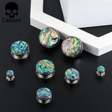 2 PCS Rainbow Conch Ear Tunnels Plugs Expander Body Piercing Jewelry Earrings