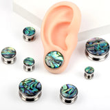 2 PCS Rainbow Conch Ear Tunnels Plugs Expander Body Piercing Jewelry Earrings