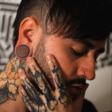 2 PCS Sandalwood Walnut Wood Ear Plugs Gauges
