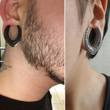 2 PCS Vintage Saddle Ear Gauges Plugs Body Jewelry