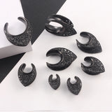 2 PCS Vintage Saddle Ear Gauges Plugs Body Jewelry