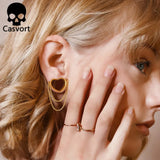 316 Stainless Steel Ear Gauges Tunnels Chain Plugs Piercing Gauges Body Jewelry