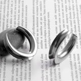 2PCS 316 Stainless Steel Saddle Tunnels Plugs Piercing