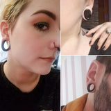 2PCS 316 Stainless Steel Saddle Tunnels Plugs Piercing