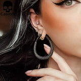2PCS 6g Quetzalcoatl Ear Weights Hoop Ear Plugs 316 Stainless Steel Piercing