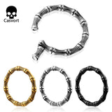 2PCS 6mm Bamboo Ear Hangers 316 Stainless Steel Gauges