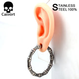 2PCS 6mm Bamboo Ear Hangers 316 Stainless Steel Gauges