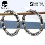 2PCS 6mm Bamboo Ear Hangers 316 Stainless Steel Gauges