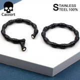 2PCS 6mm Bamboo Ear Hangers 316 Stainless Steel Gauges