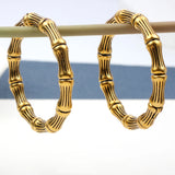 2PCS 6mm Bamboo Ear Hangers 316 Stainless Steel Gauges